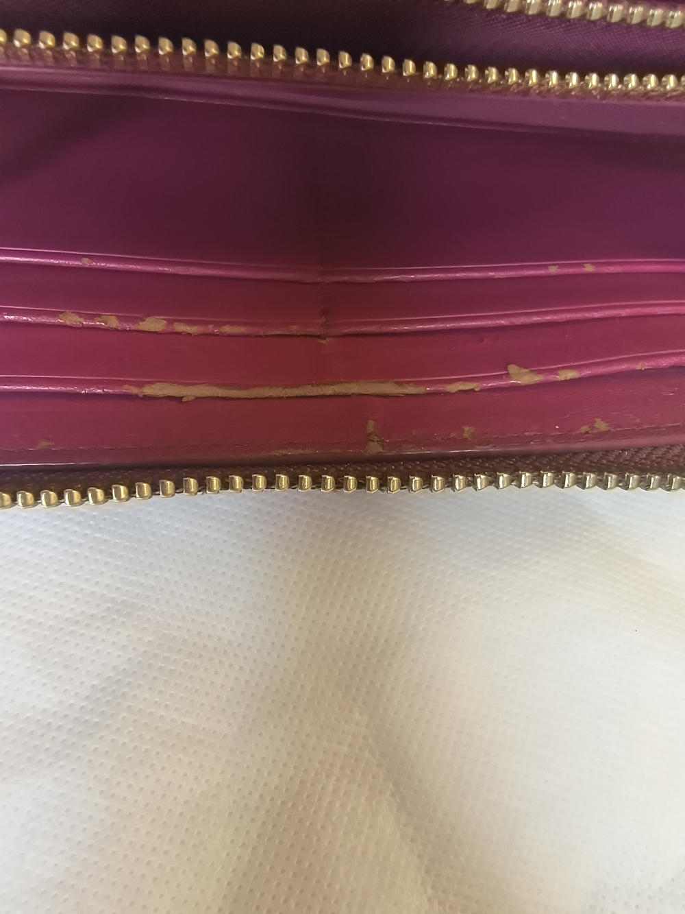 COACH Plum Zip-Around Leather Wallet - Picture 8 of 10